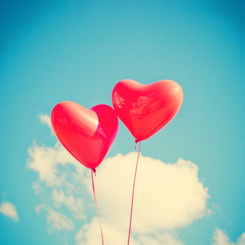 Balon Inima Dragoste Roșu Romantic Fericit Card