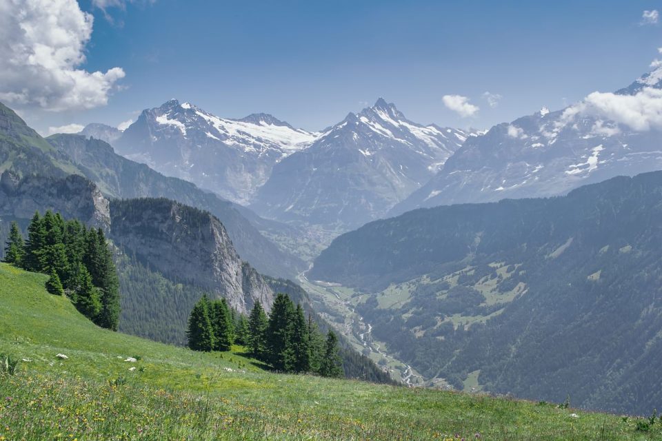 Dağlar, Təbiət, İsveçrə, Landşaft Görüşü, Meadow Valley