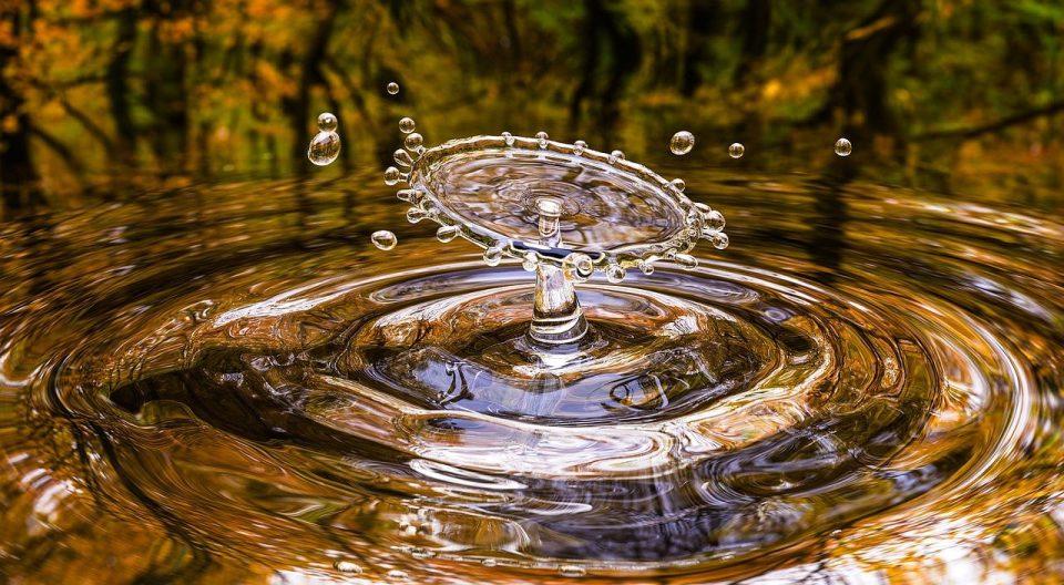 Afzetten Plons Water Vloeistof Behang Achtergrond