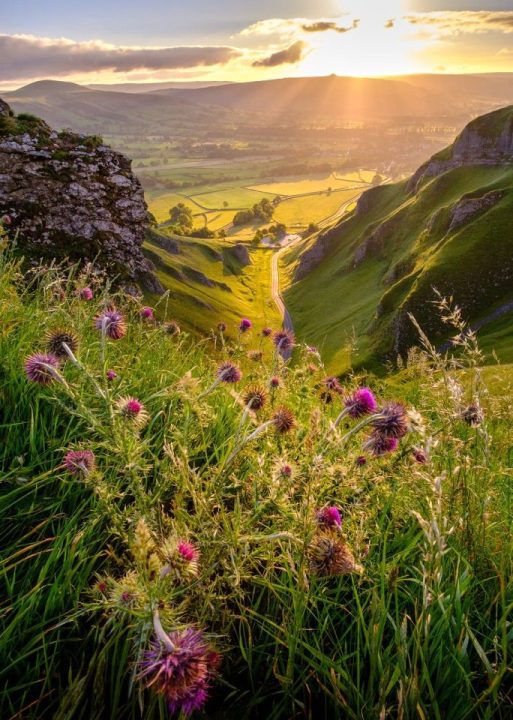 Winnats Pass Distretto Di Punta Derbyshire Valle