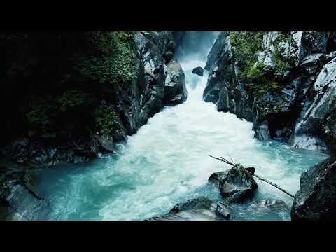 อากาศ โดรน ทะเลสาบ น้ำตก หิน คลื่น น้ำ - Video