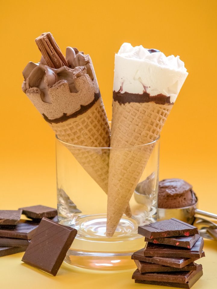Icecream Dessert Chocolate Vanilla Sweet Cone