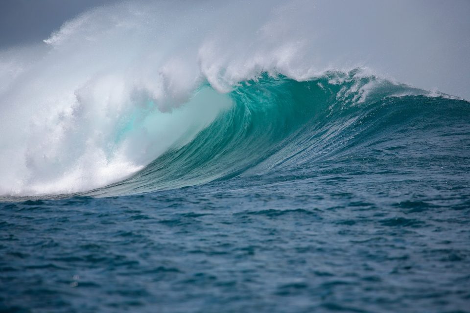 Mer Vague Éclaboussure Grande Vague Océan L'eau