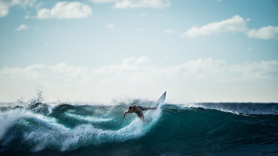Surfing Surfer Val Ocean Mare Apă Sport Fitness
