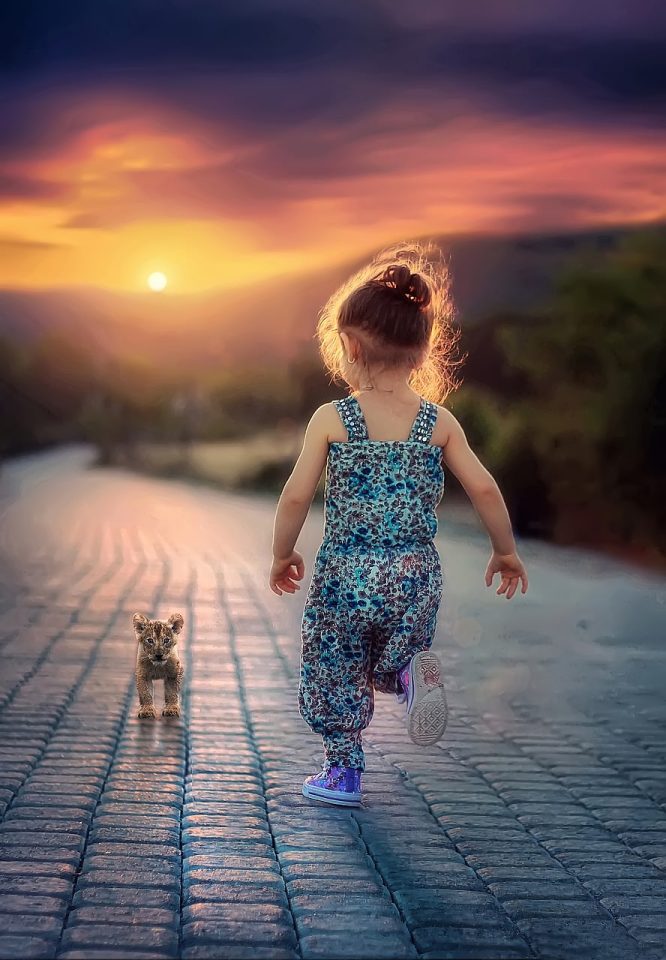 Child Running Children Girl Happy People