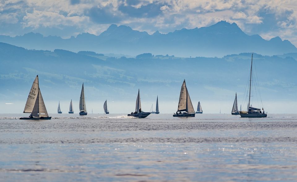 Zeilboten Regatta Bodenmeer Het Zeilen Sport