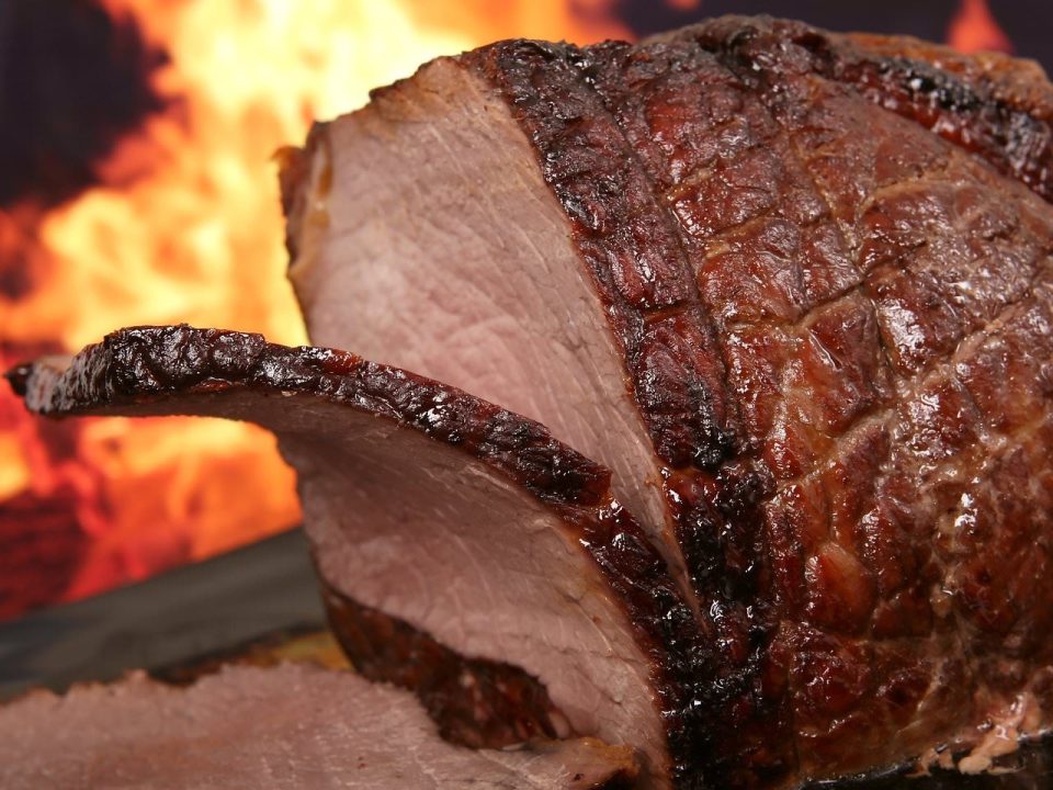 Grill Barbeque Wołowina Pieczony Na Węglu Drzewnym
