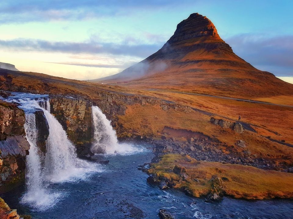 Kirkjufell 산 아이슬란드 폭포 풍경 풍경화 자연