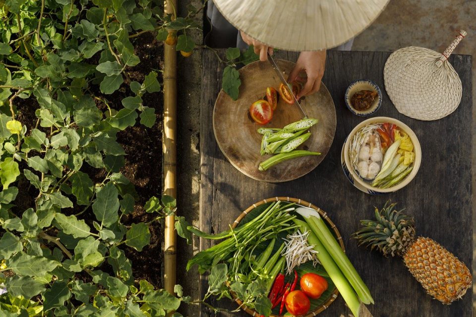 Frau Kochen Vietnamesische Küche Vietnamesische Frau